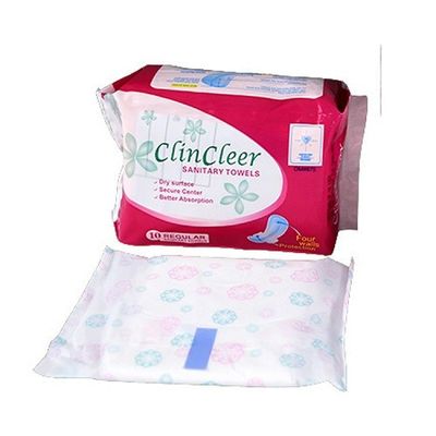 Mesh Topsheet Khăn ăn bông vệ sinh hữu cơ dùng một lần 250ml Chất thấm hút