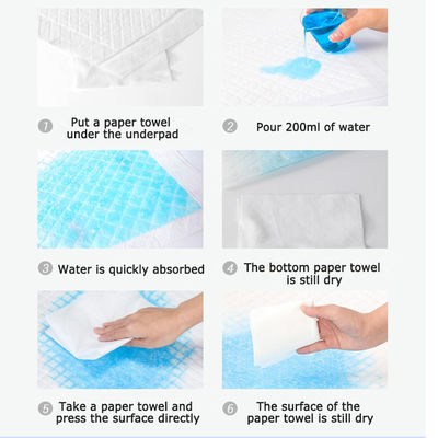 Người lớn cho bé chống rò rỉ Giường lót dùng một lần GEL Polymer siêu thấm hút