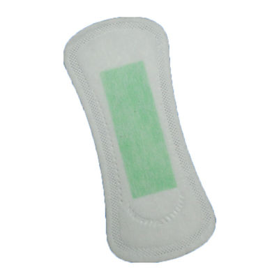 Màu xanh lá cây tiêu cực Anion Chip Cotton Panty Liner Độ thấm hút cao 180mm